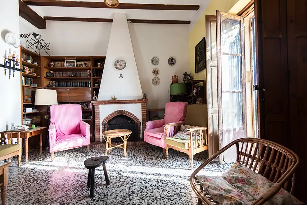 Sala d'estar de Finca rústica en venda en Benifaió amb Jardí privat, Terrassa i Traster