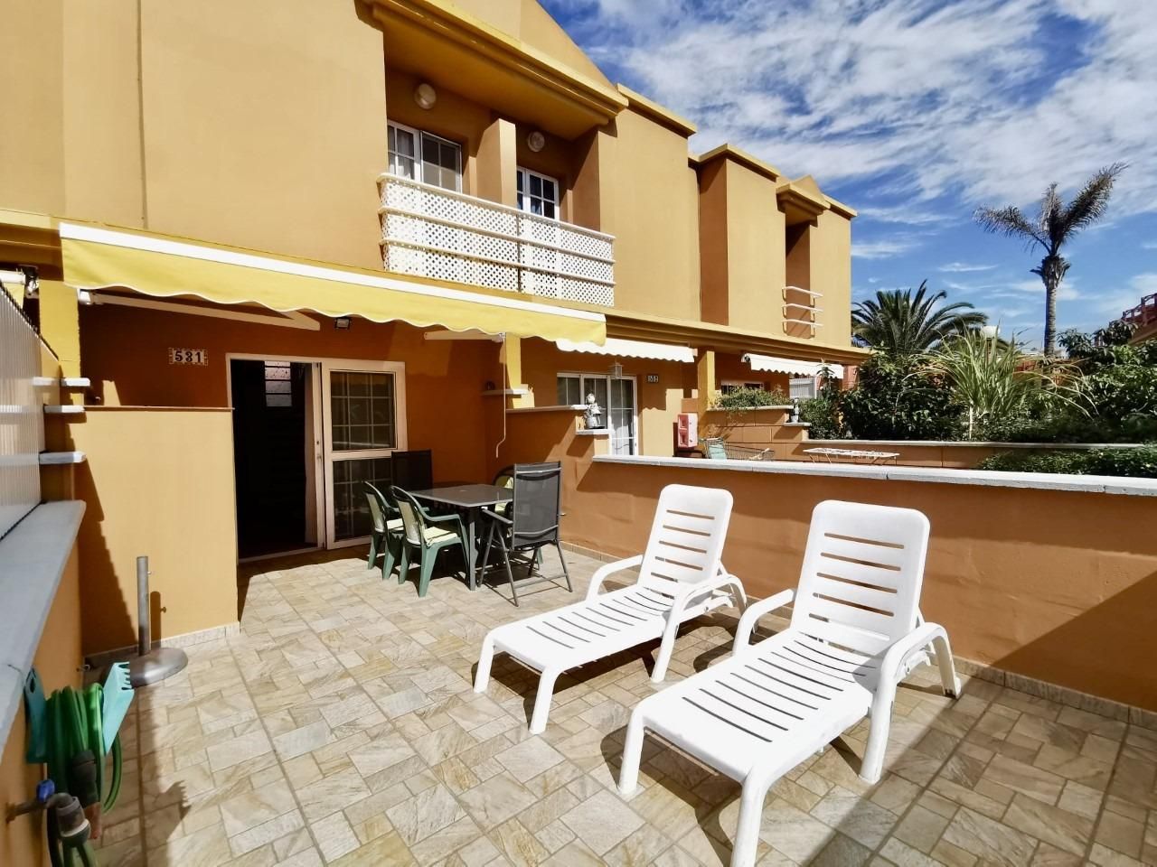Terrace of Duplex to rent in San Bartolomé de Tirajana  with Air Conditioner, Balcony and Community pool