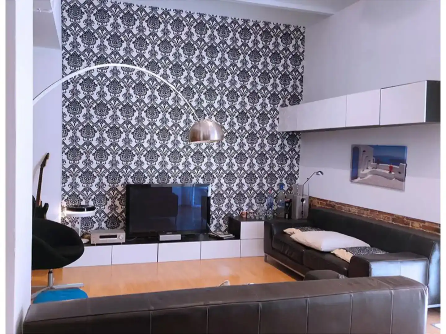 Sala de estar de Loft en venta en  Barcelona Capital con Aire acondicionado y Balcón