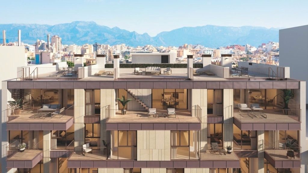 Vista exterior de Àtic en venda en  Palma de Mallorca amb Aire condicionat, Calefacció i Terrassa