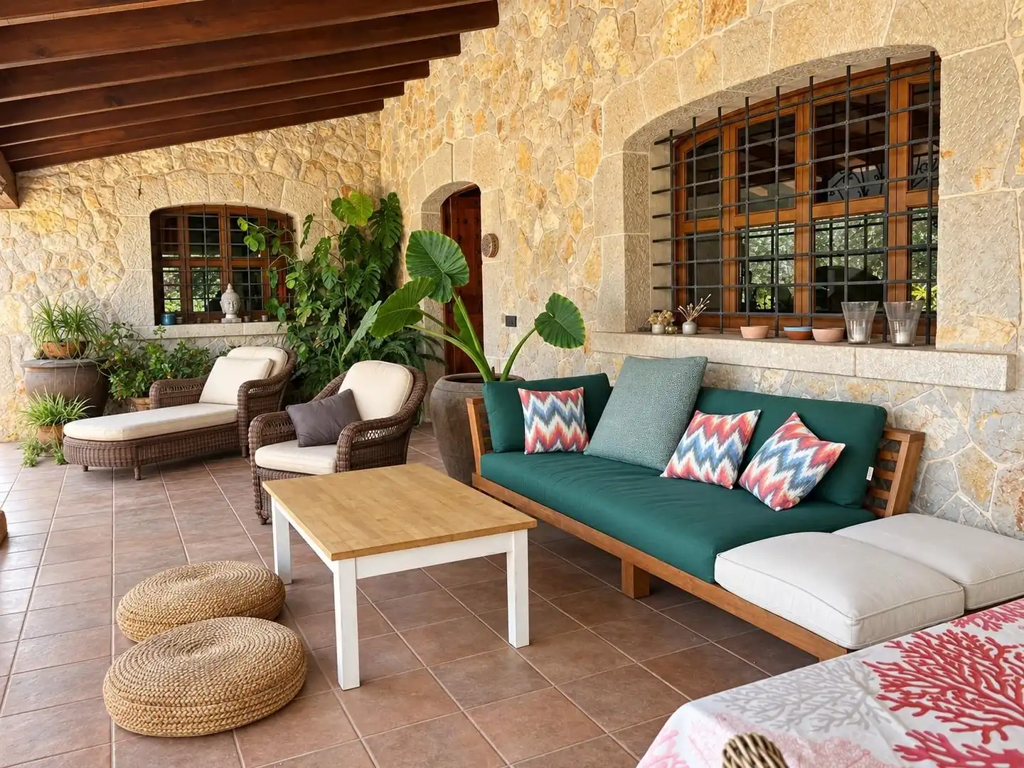 Terrasse von Country house zur Miete in Inca mit Klimaanlage, Privatgarten und Terrasse