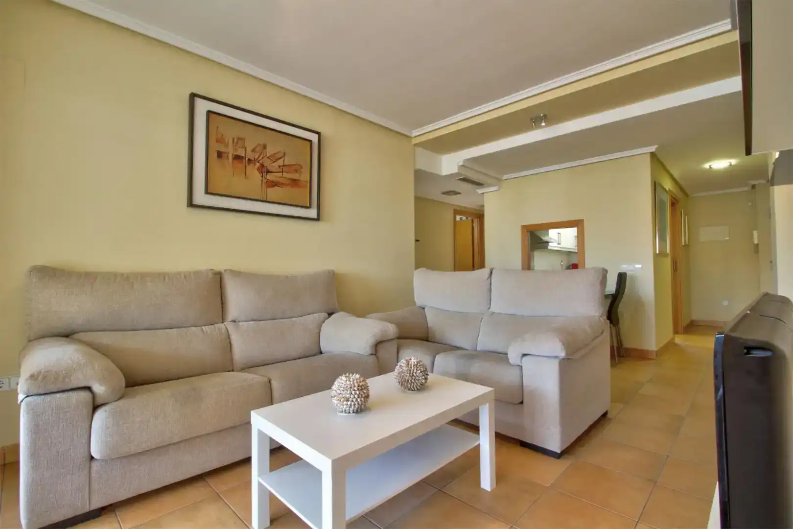 Living room of Flat for rent in Dénia  with Air Conditioner, Private garden and Furnished