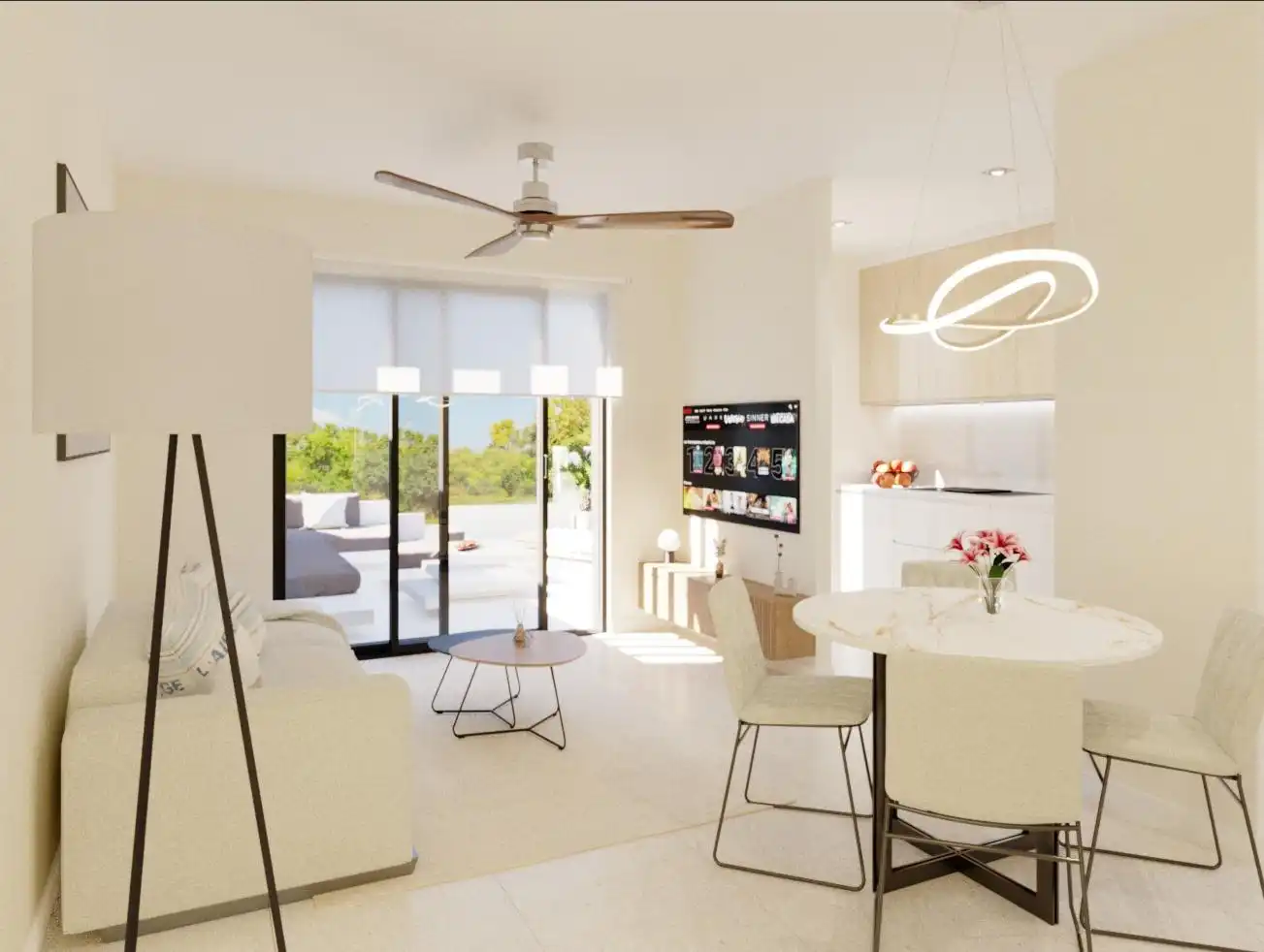 Sala de estar de Apartamento en venta en Mutxamel con Aire acondicionado, Calefacción y Terraza