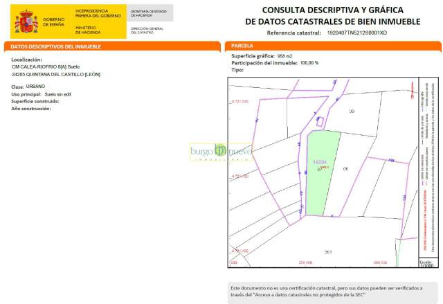 Terreno residencial en Venta en Quintana del Castillo
