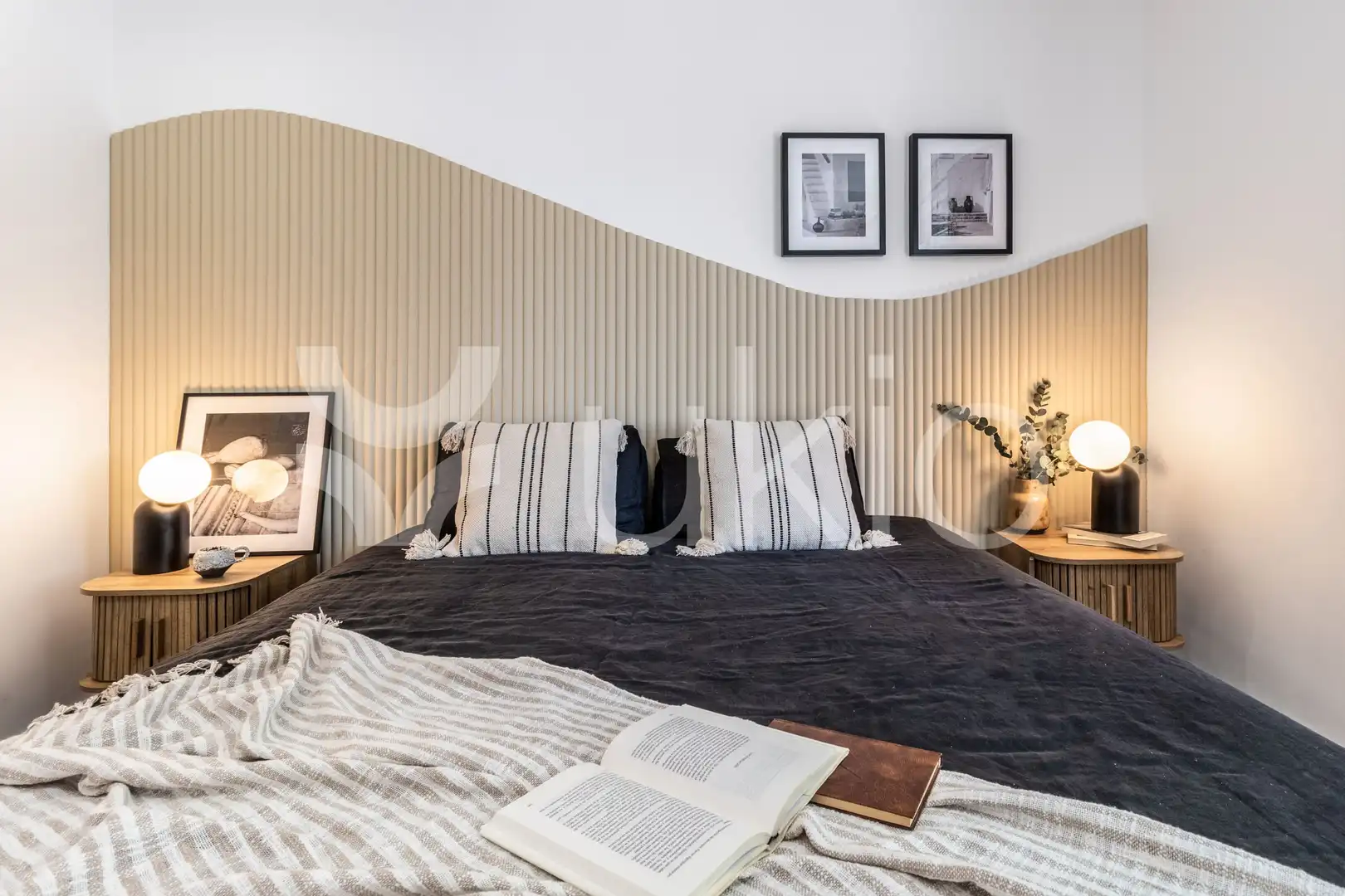Dormitori de Apartament de lloguer en Madrid amb Aire condicionat, Moblat i Forn