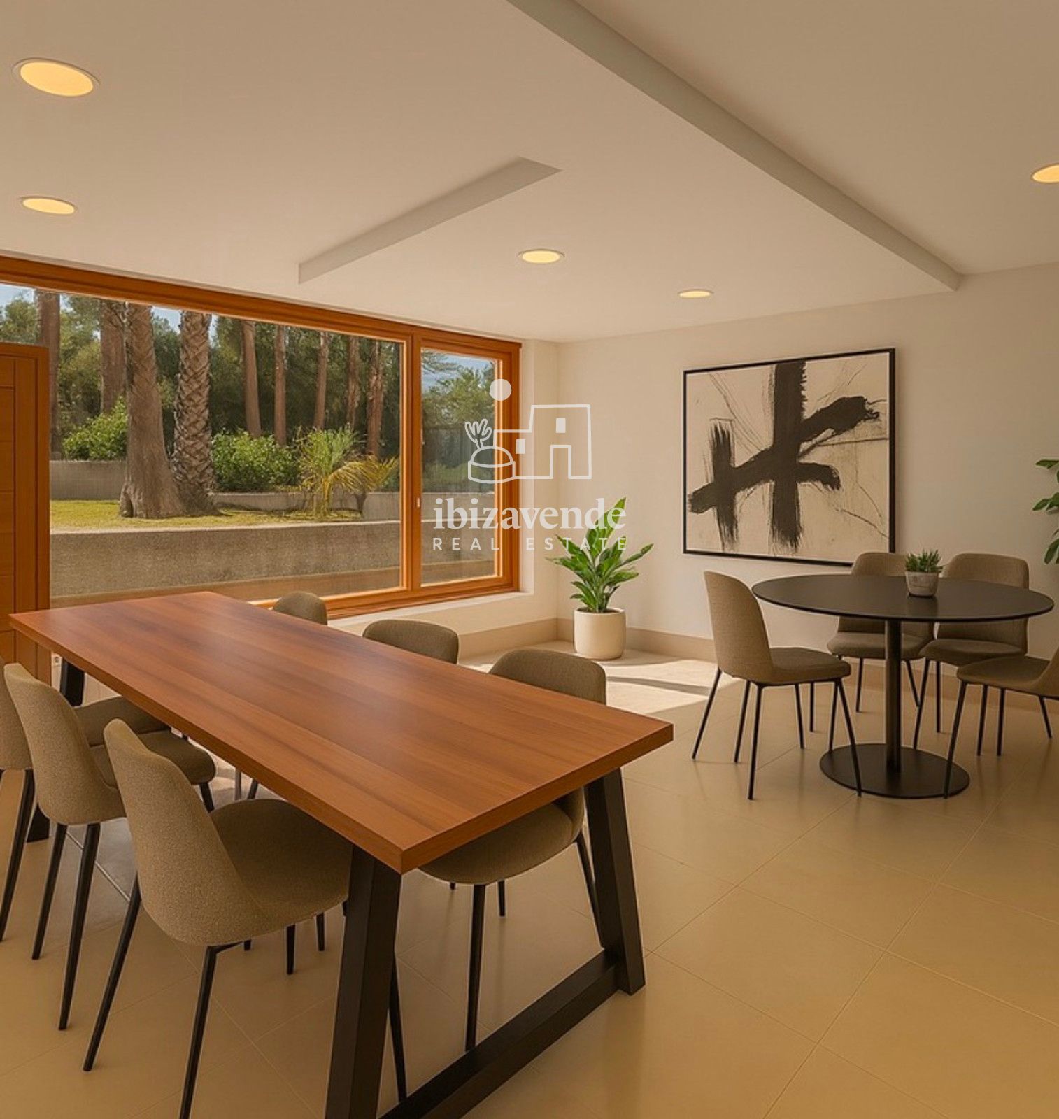 Menjador de Oficina de lloguer en Sant Josep de sa Talaia amb Terrassa