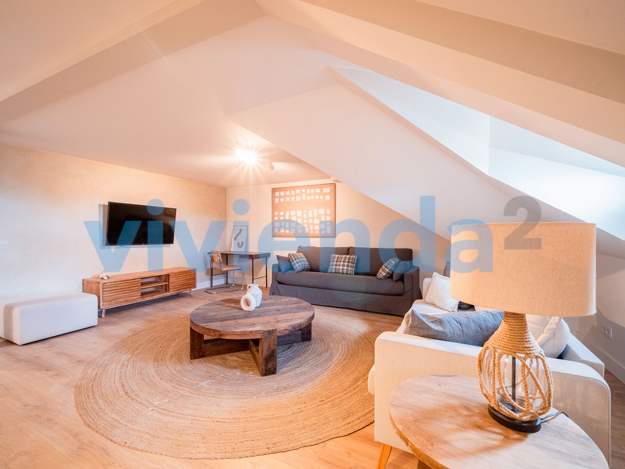 Living room of Flat to rent in  Madrid Capital  with Air Conditioner, Heating and Swimming Pool