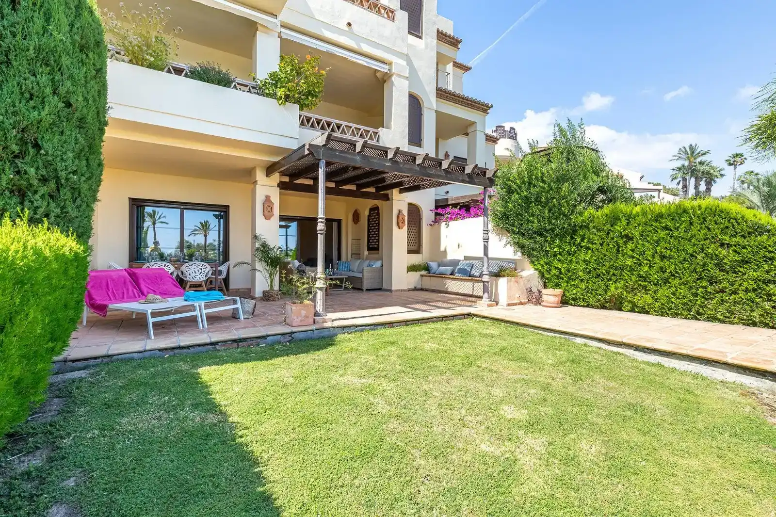 Terrasse von Wohnung zur Miete in Altea mit Klimaanlage, Privatgarten und Abstellraum