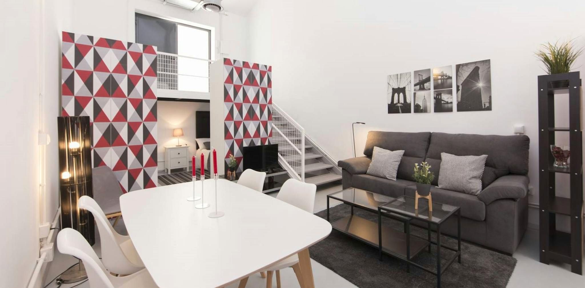 Living room of Flat to rent in  Madrid Capital  with Air Conditioner, Heating and Furnished