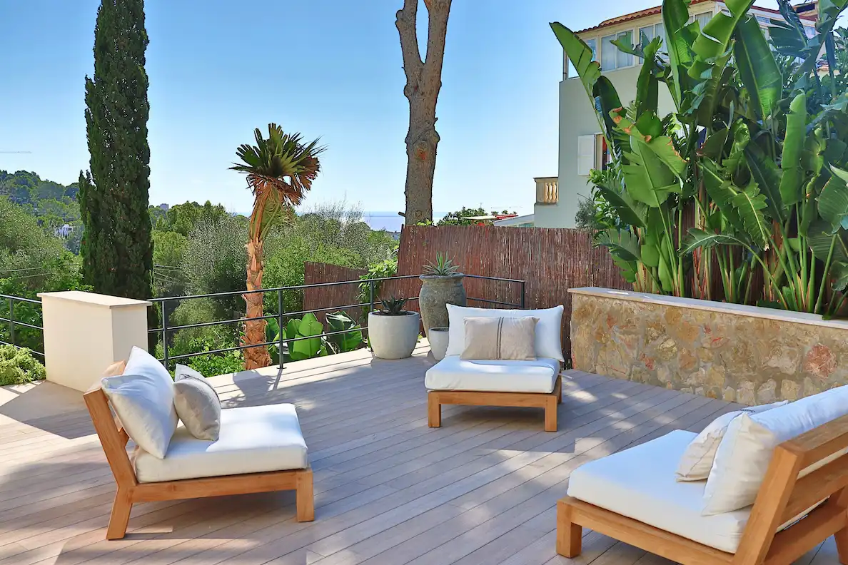 Terrassa de Casa o xalet en venda en Calvià amb Aire condicionat, Calefacció i Jardí privat