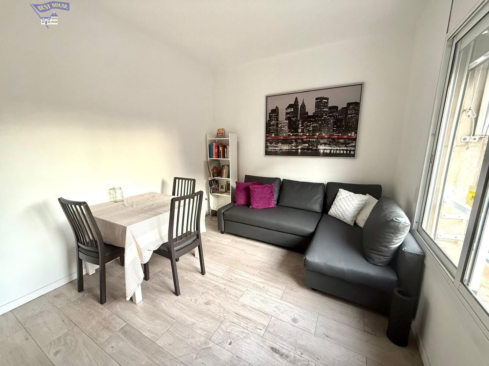 Sala d'estar de Pis en venda en  Barcelona Capital amb Aire condicionat i Moblat