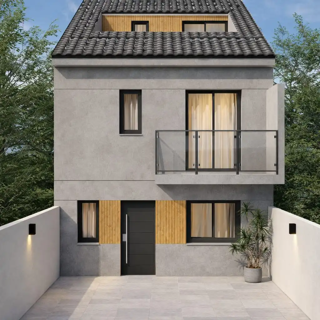 Exterior view of Single-family semi-detached for sale in Leganés