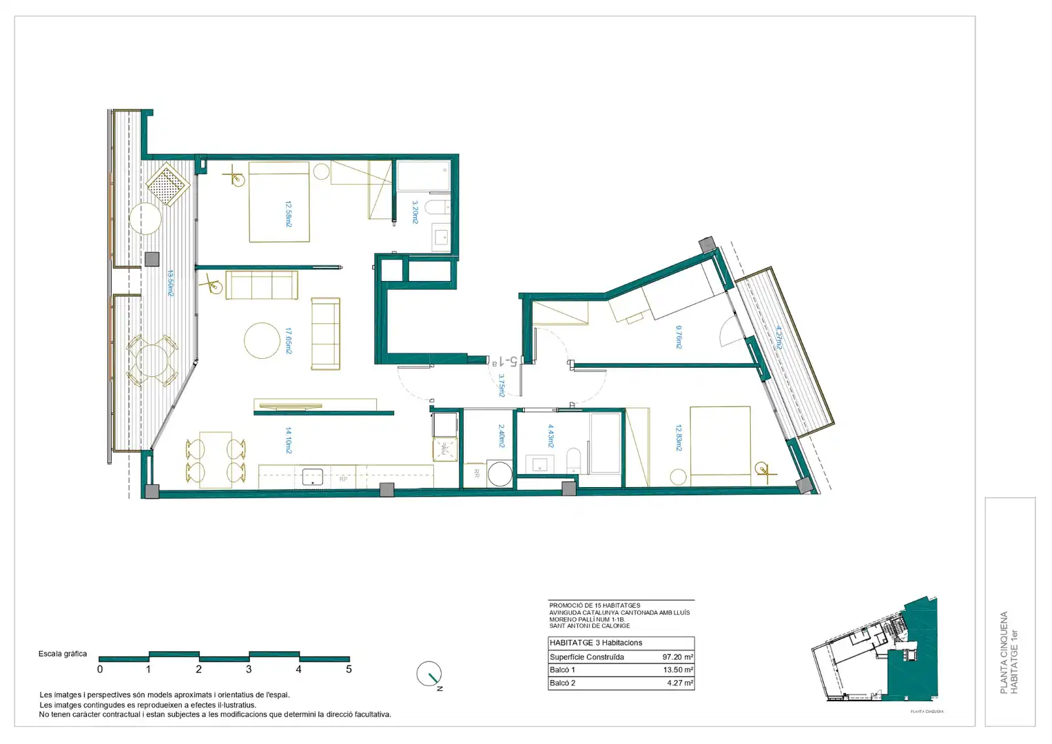 Penthouse mit Terrasse zum Verkauf in Carrer Lluís Moreno Palli, imagen 13