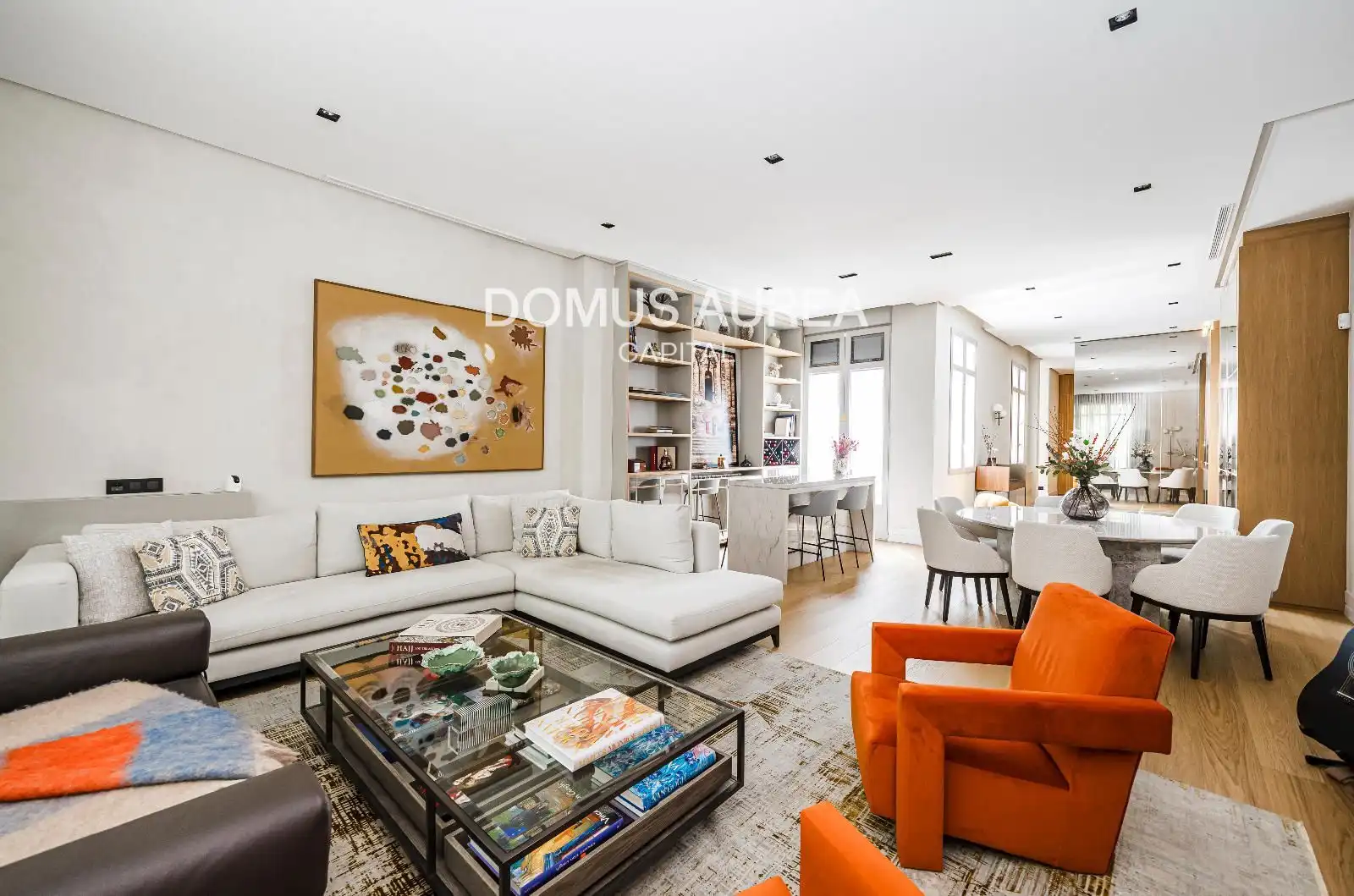 Living room of Flat for rent in Madrid  with Air Conditioner, Storage room and Furnished
