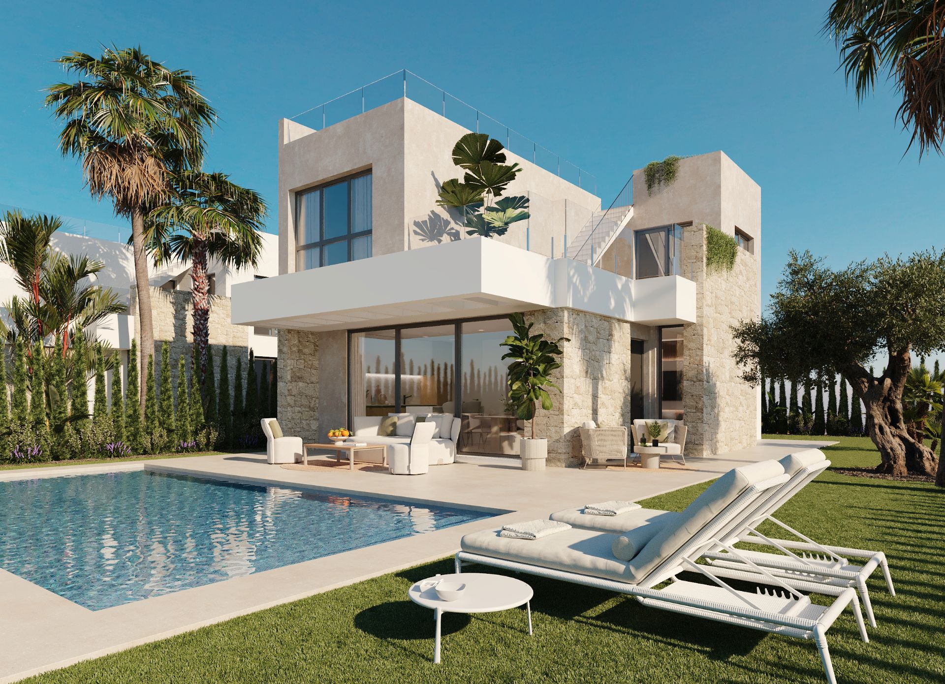 Exterior view of House or chalet for sale in Finestrat  with Air Conditioner, Heating and Private garden