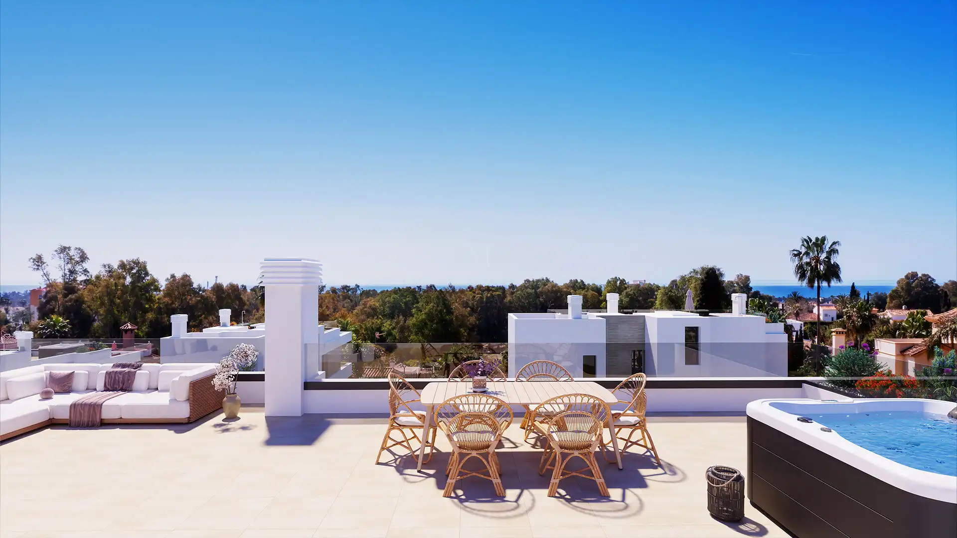 Terrassa de Casa o xalet en venda en Estepona amb Aire condicionat, Jardí privat i Terrassa