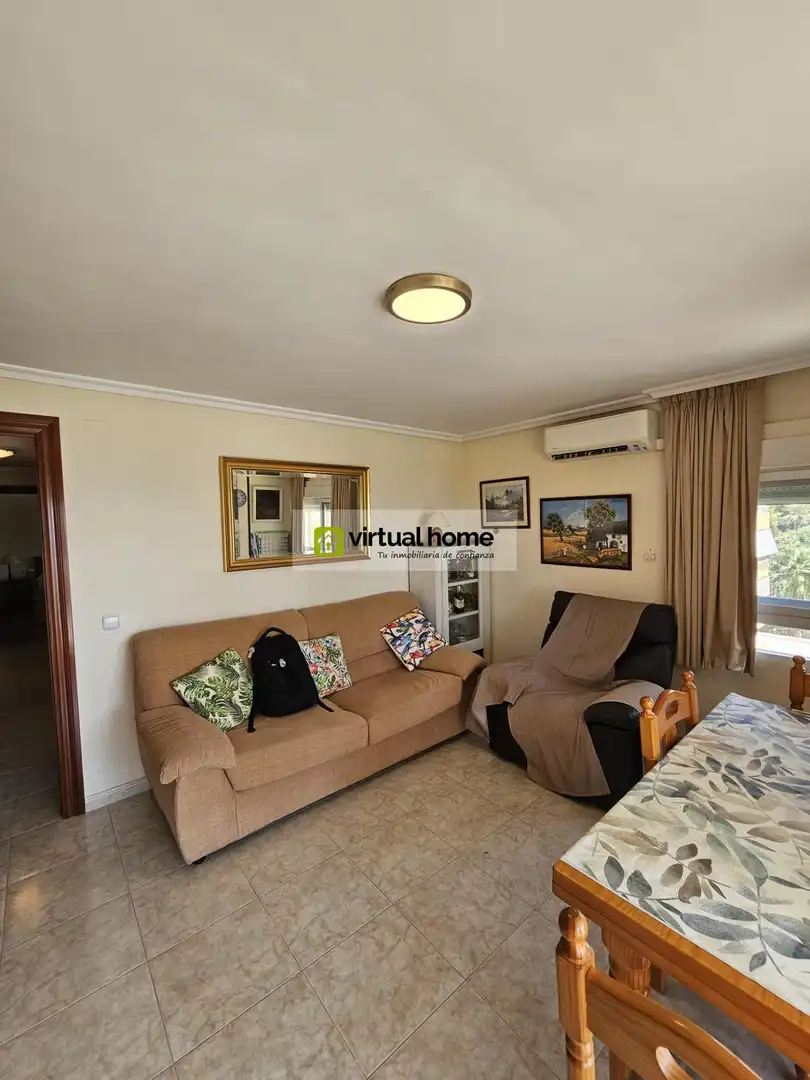Living room of Flat for sale in Benidorm  with Air Conditioner, Terrace and Furnished