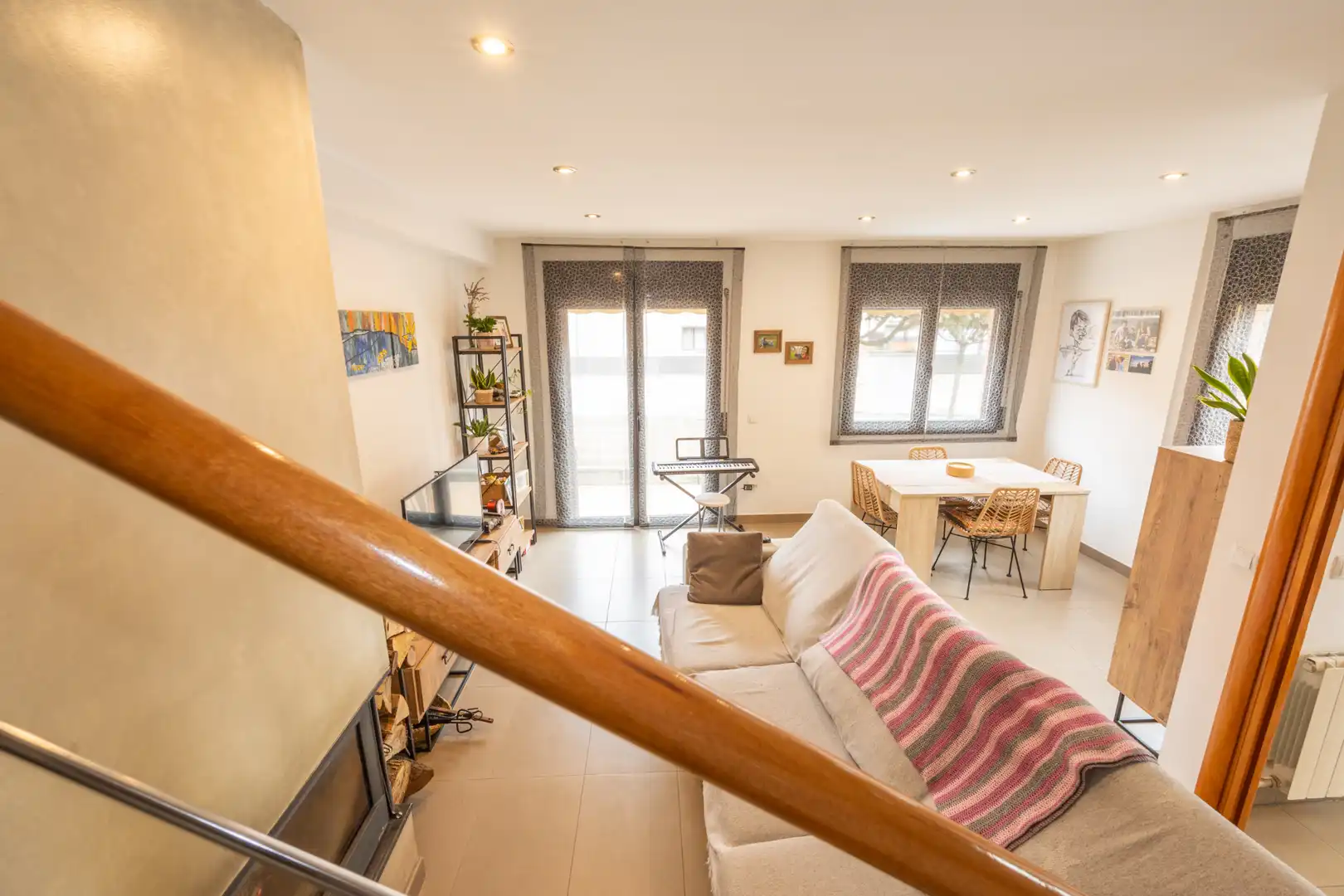 Sala de estar de Casa adosada en venta en Folgueroles con Calefacción, Jardín privado y Parquet