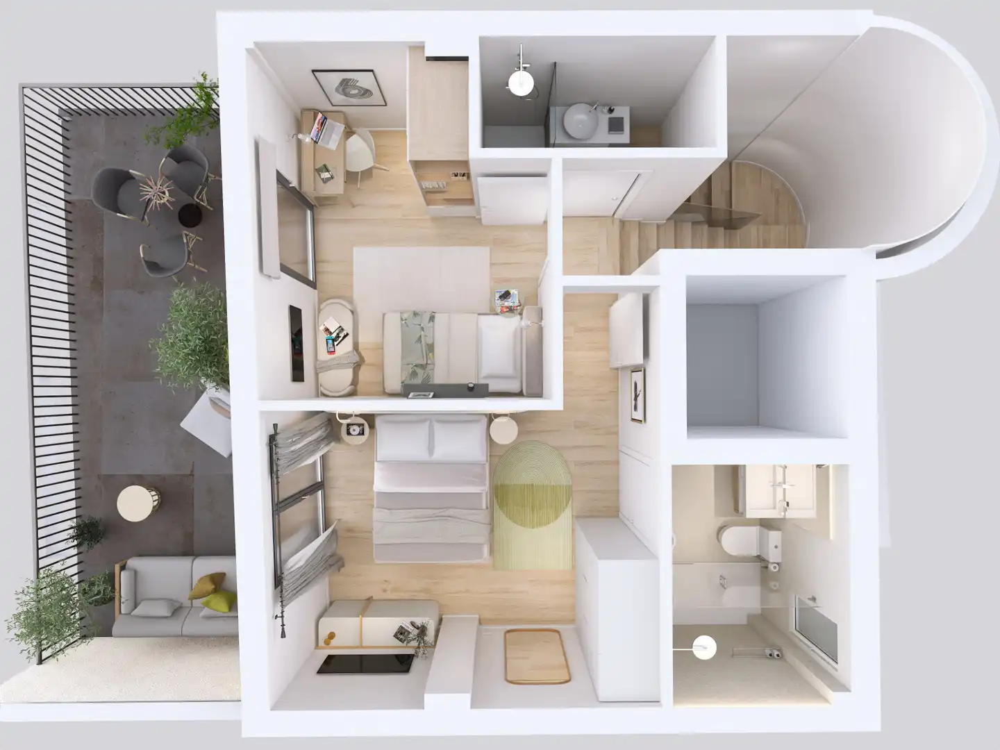 Schlafzimmer von Dachboden zum Verkauf in Salamanca mit Heizung, Parkett und Terrasse