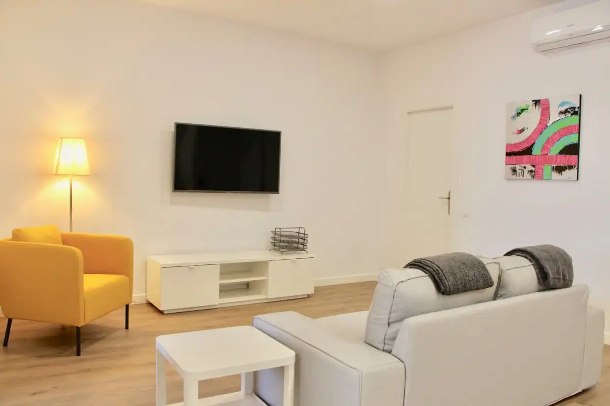 Wohnzimmer von Wohnungen zur Miete in Alfara del Patriarca mit Klimaanlage, Heizung und Möbliert