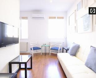 Living room of Flat to rent in  Madrid Capital  with Air Conditioner, Heating and Furnished