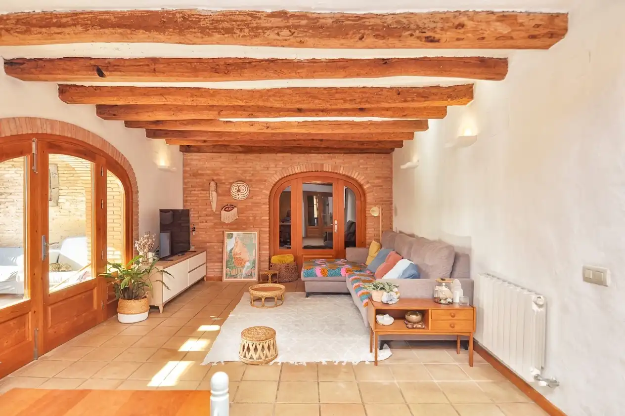 Living room of Houses for sale in Piera  with Heating, Parquet flooring and Terrace