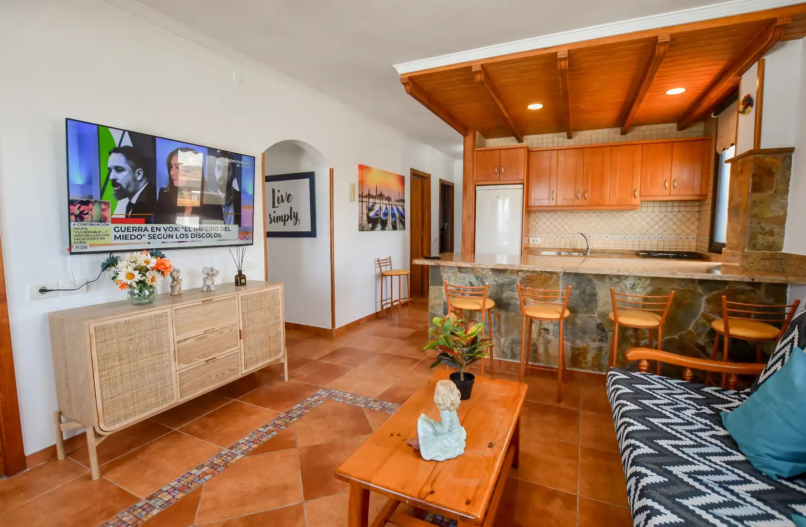 Wohnzimmer von Wohnung zum Verkauf in Gáldar mit Möbliert