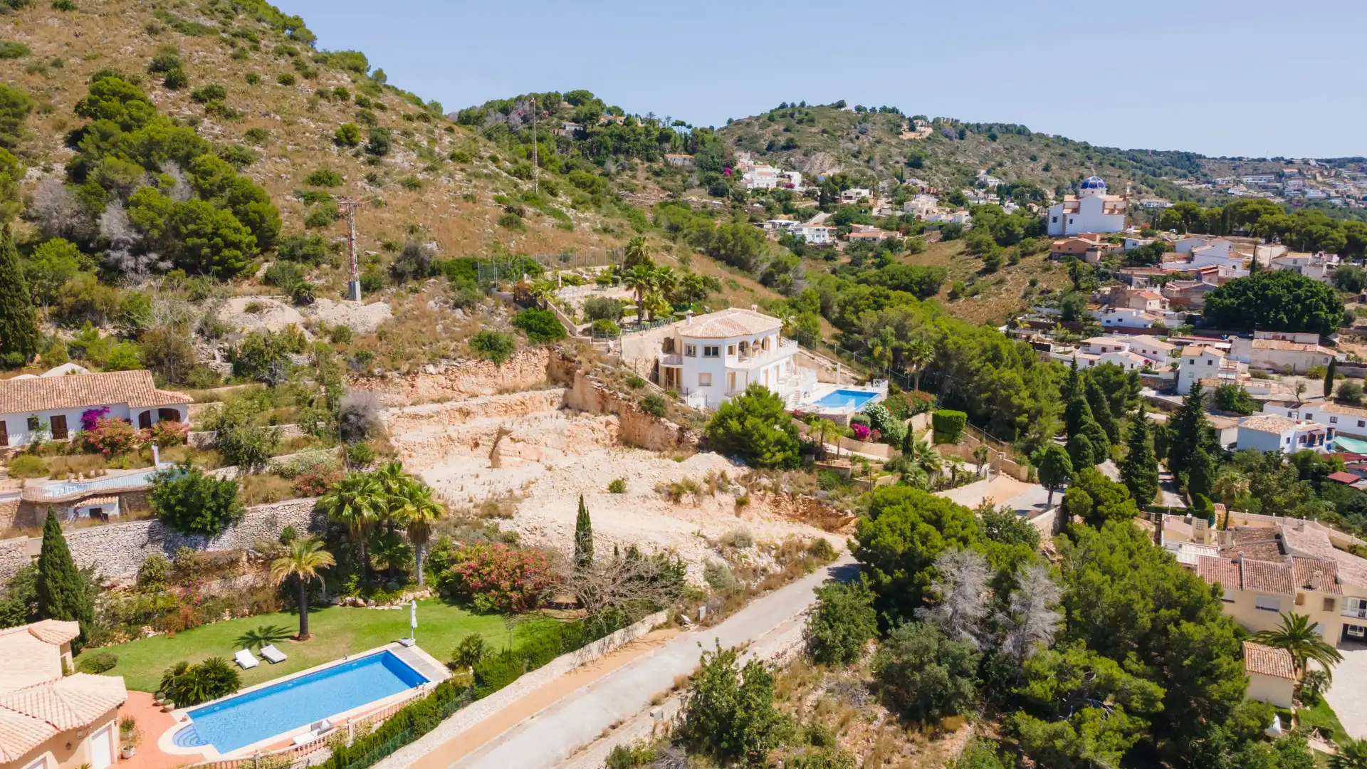 Vista exterior de Casa o chalet en venta en Jávea / Xàbia con Jardín privado, Terraza y Piscina