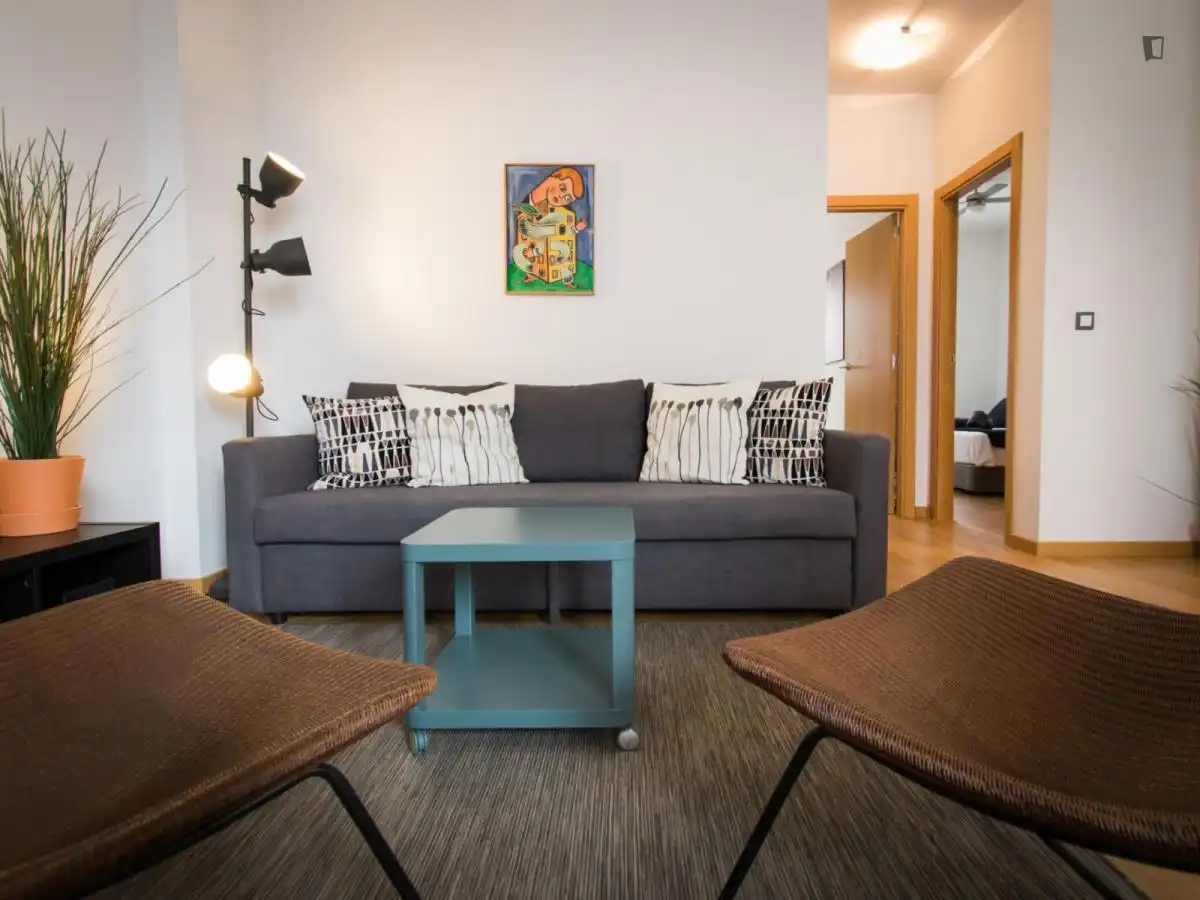 Wohnzimmer von Wohnungen zur Miete in Málaga mit Klimaanlage, Heizung und Möbliert