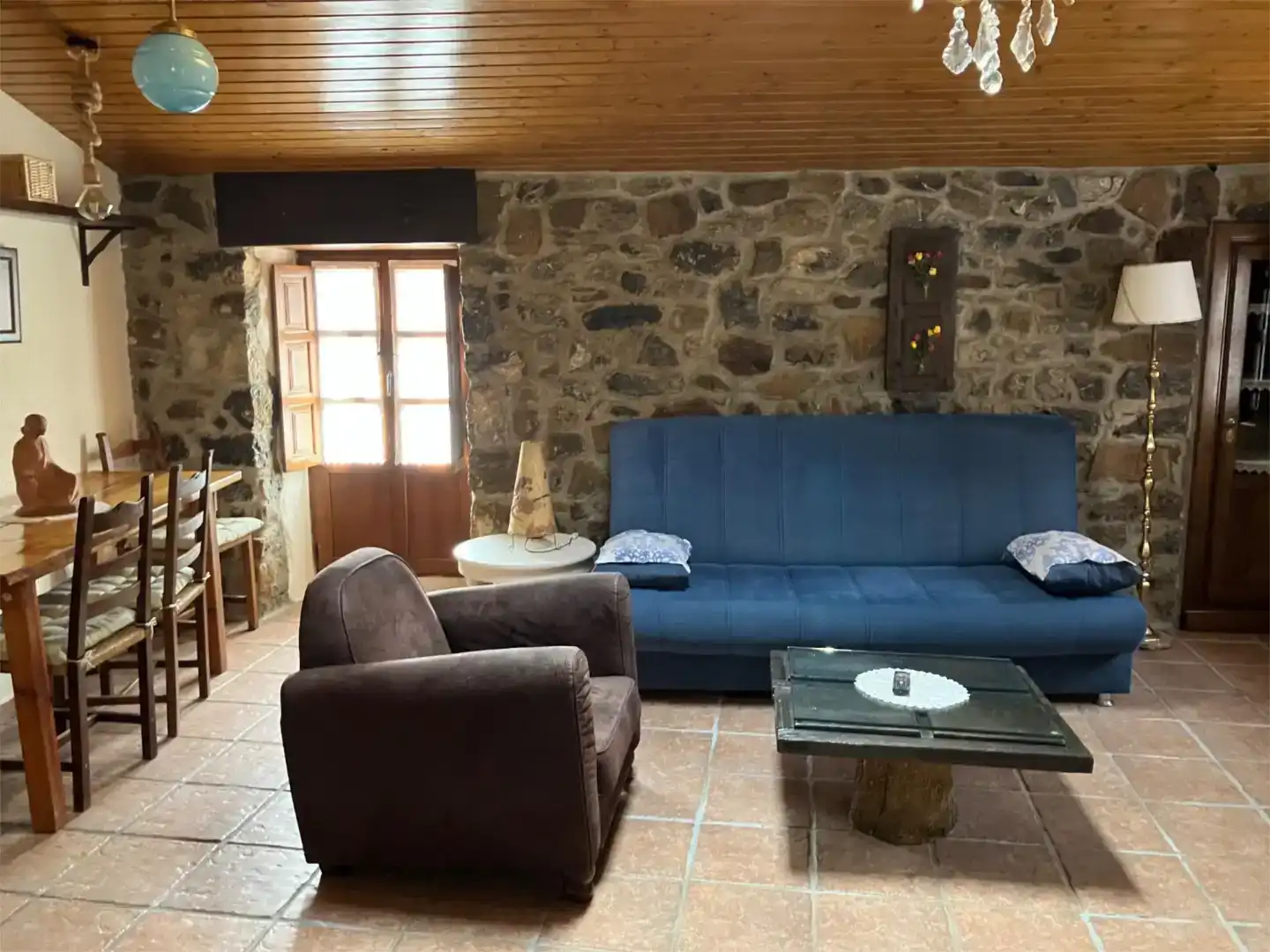 Wohnzimmer von Wohnung zur Miete in Teverga mit Möbliert und Balkon