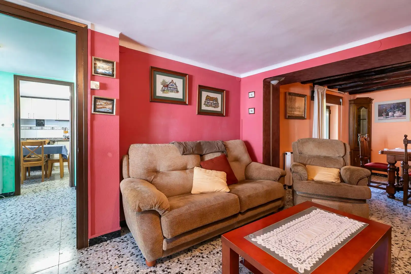 Sala de estar de Casa o chalet en venta en Laspuña con Calefacción, Jardín privado y Amueblado