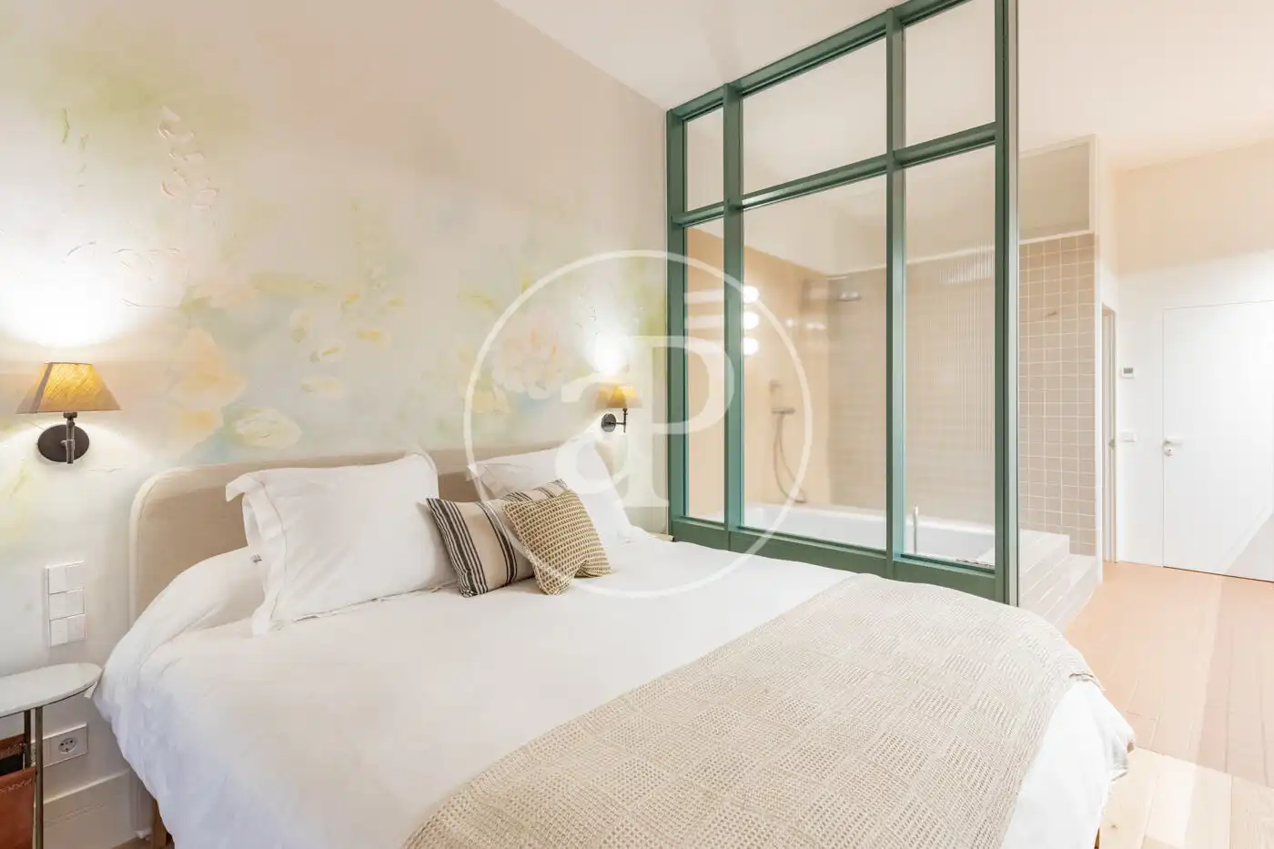 Schlafzimmer von Wohnung zur Miete in Madrid mit Klimaanlage, Heizung und Privatgarten