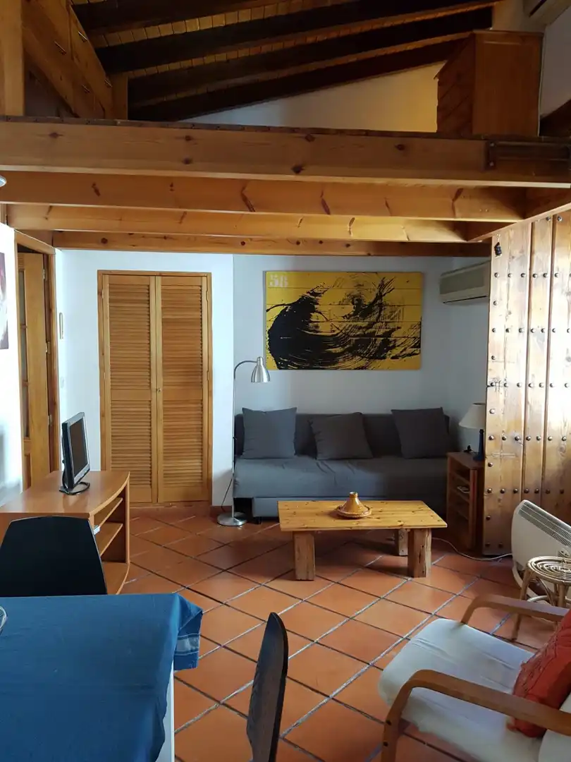 Living room of Flat for rent in Sevilla  with Air Conditioner, Furnished and Balcony
