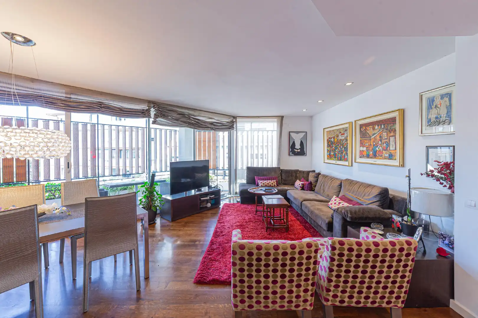 Sala d'estar de Àtic en venda en Barcelona amb Aire condicionat, Calefacció i Parquet