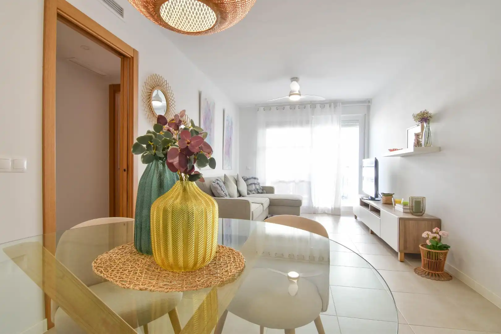 Living room of Flat for rent in El Puig de Santa Maria  with Air Conditioner, Heating and Private garden