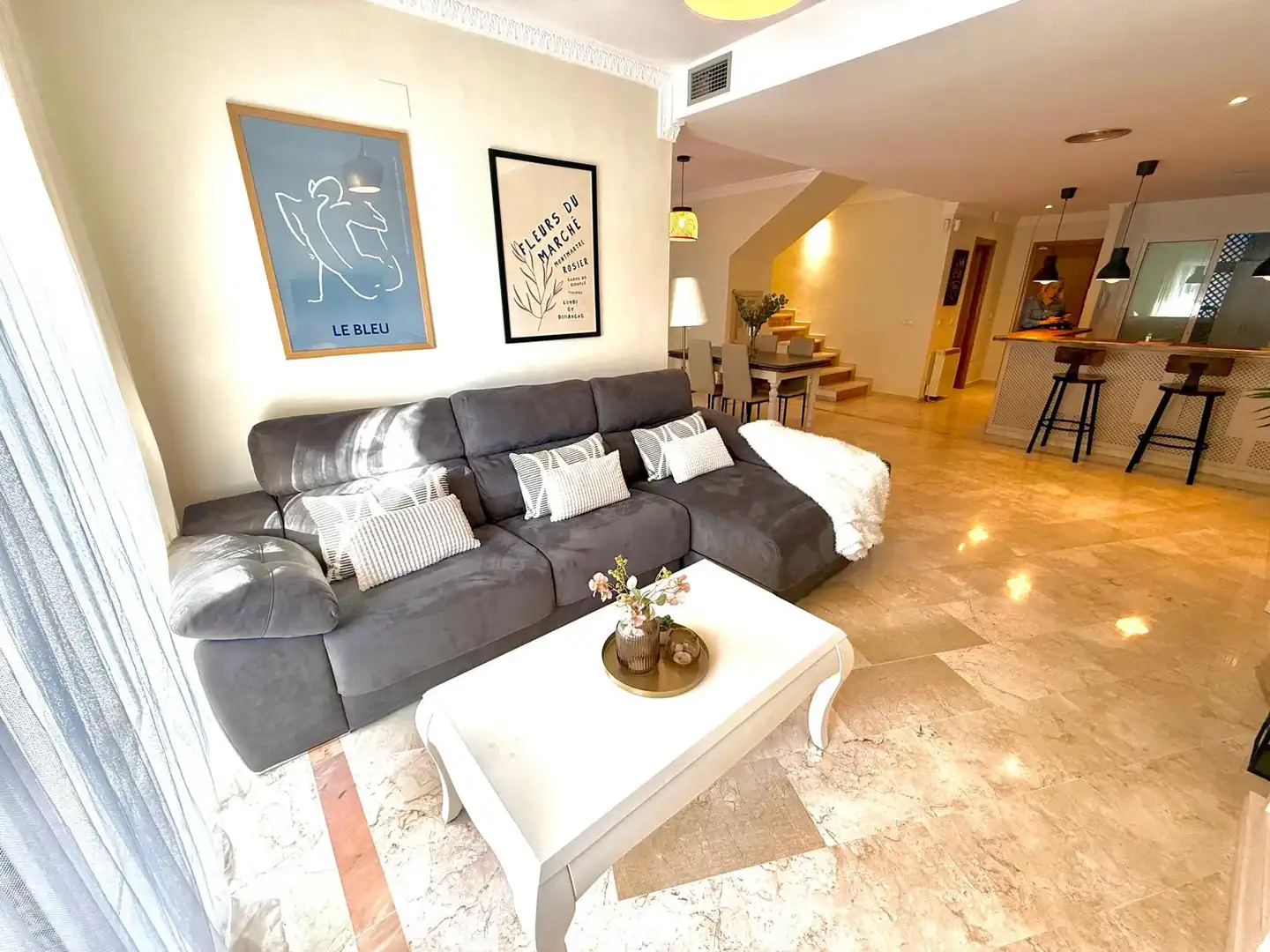 Wohnzimmer von Maisonette zur Miete in Marbella mit Schwimmbad, Möbliert und Gemeinschaftspool