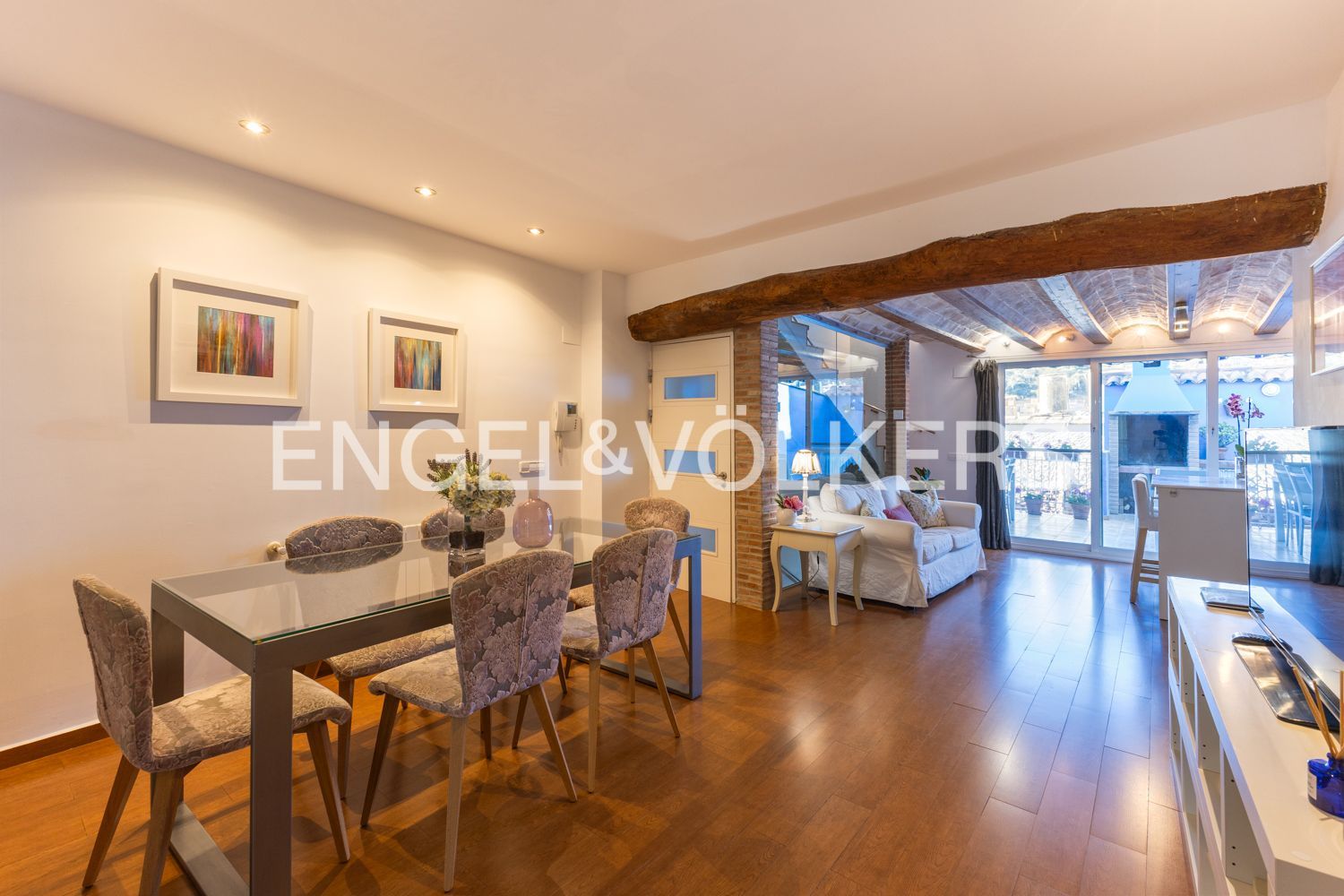 Dining room of House or chalet for sale in Serra  with Air Conditioner, Heating and Parquet flooring