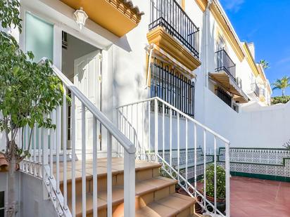 Exterior view of Single-family semi-detached for sale in Málaga Capital  with Air Conditioner, Heating and Private garden