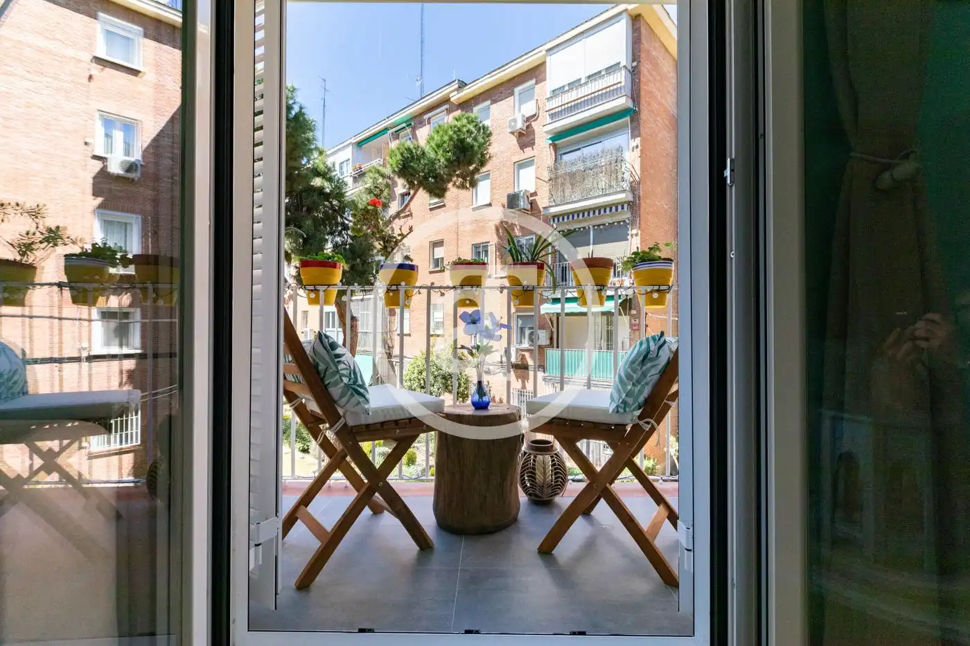 Balcony of Flat for rent in Madrid  with Air Conditioner, Heating and Furnished