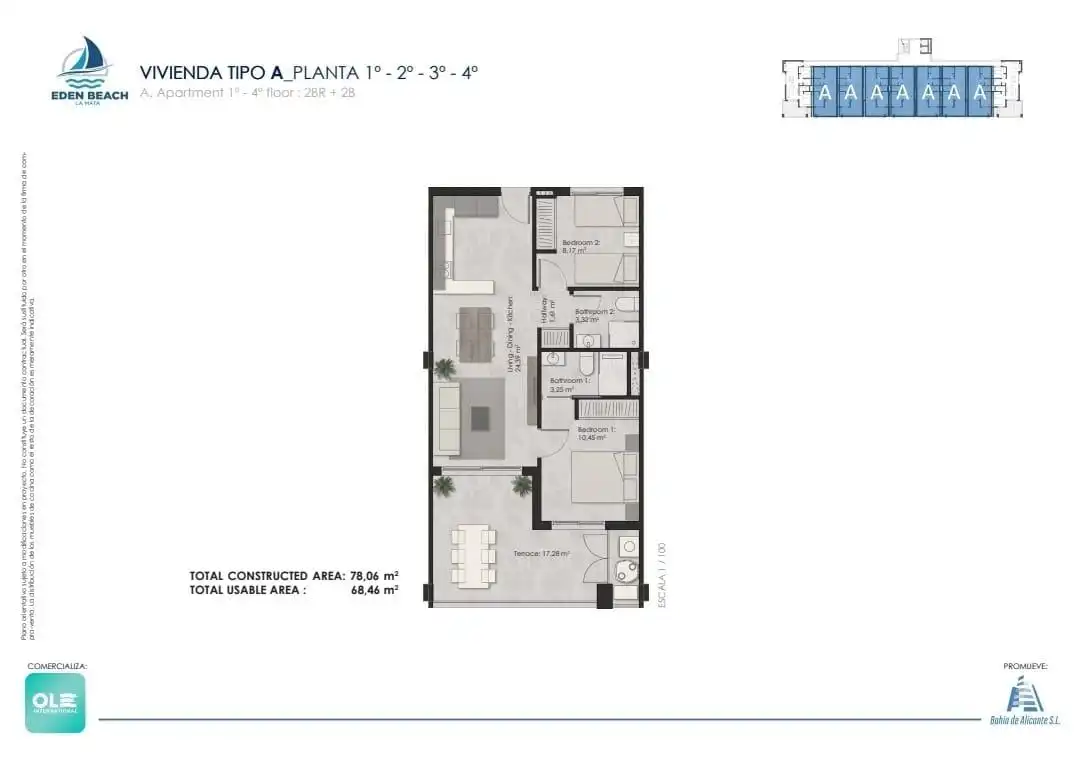 Apartamento en venta en Torrevieja con Calefacción, Terraza y Amueblado