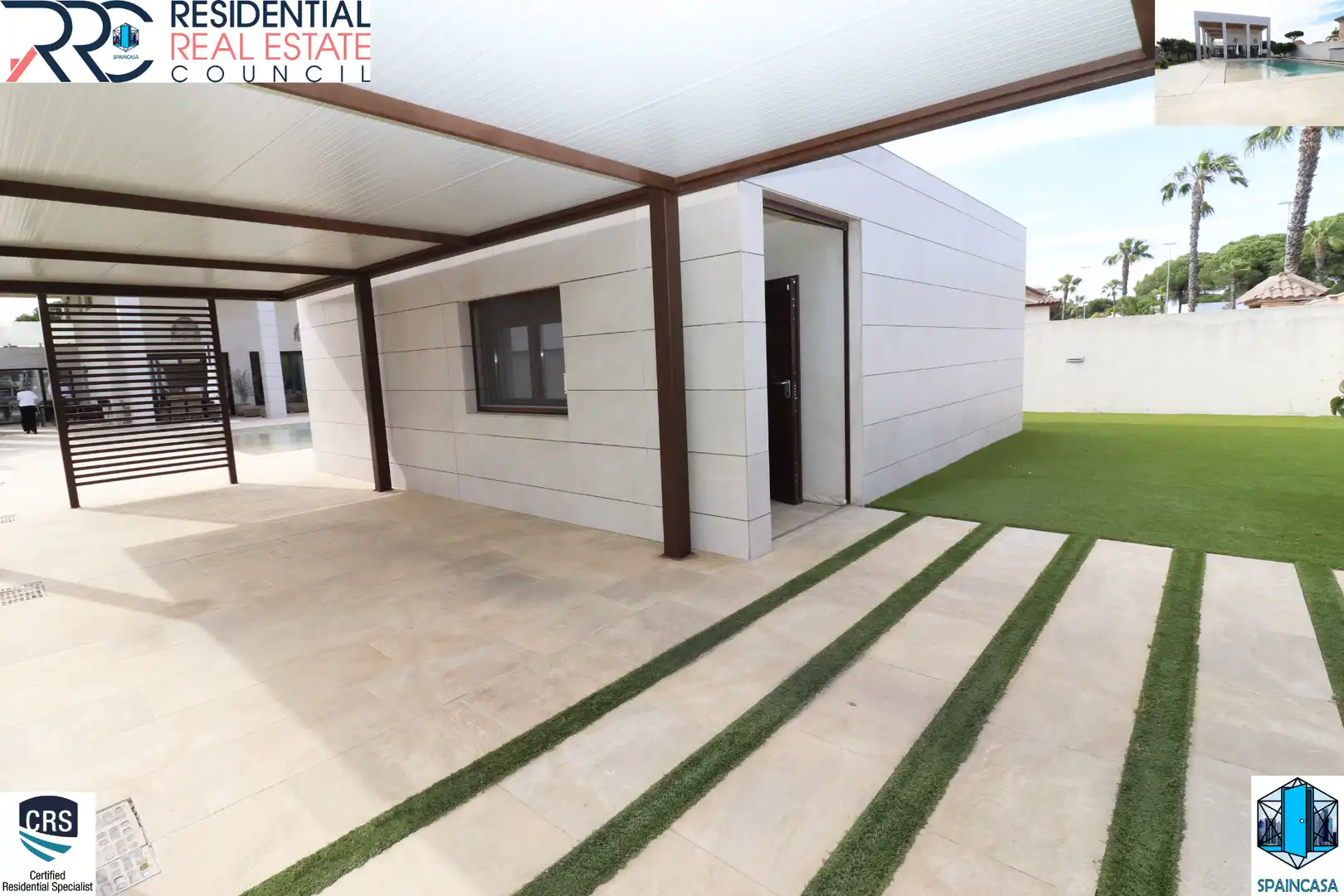 Vista exterior de Casa o xalet en venda en Aljaraque amb Aire condicionat, Traster i Piscina