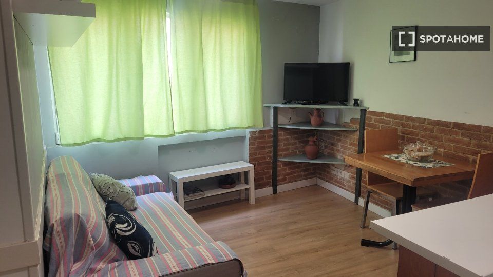 Living room of Flat to rent in  Madrid Capital  with Air Conditioner, Heating and Furnished