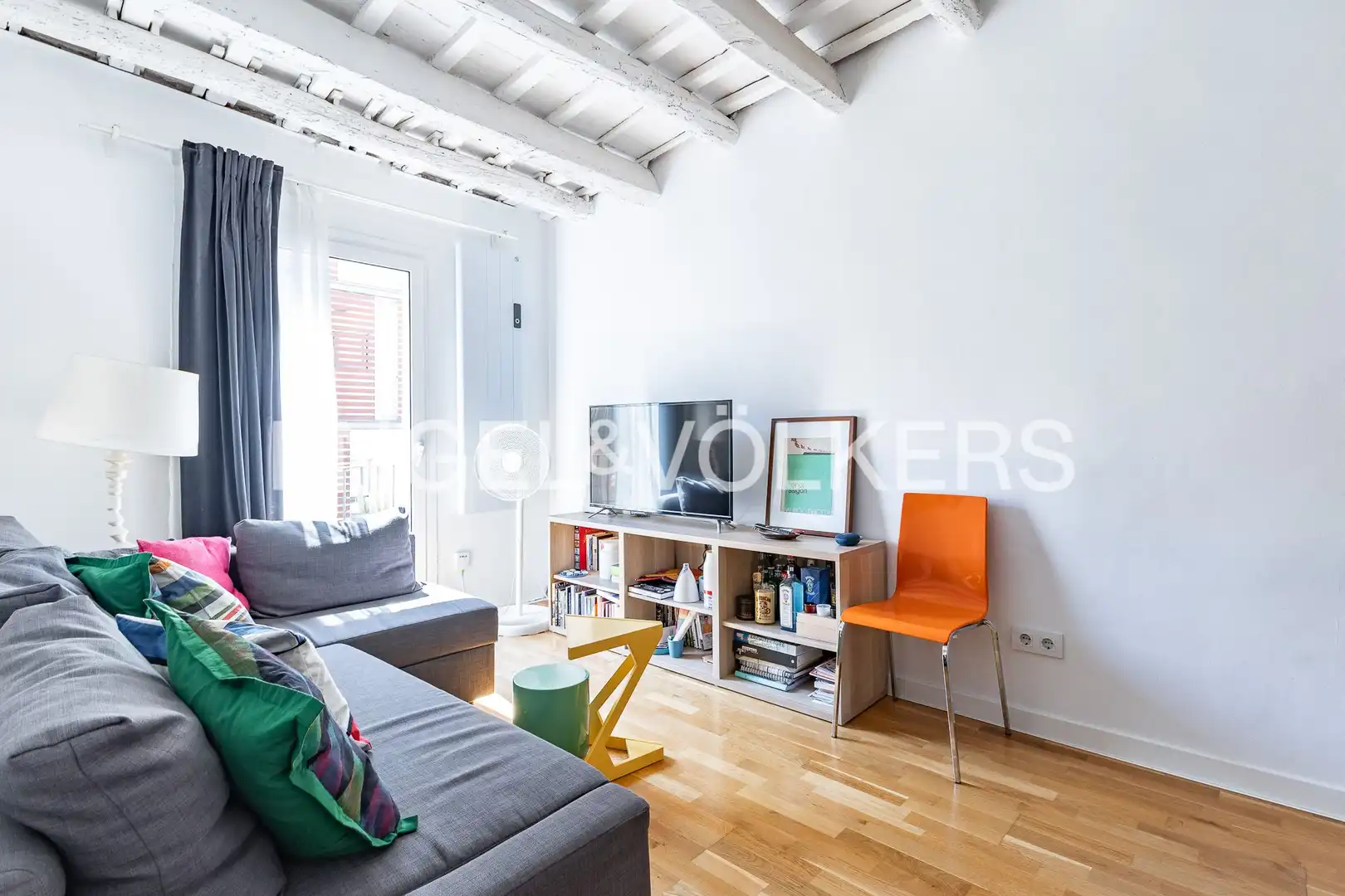 Sala de estar de Ático en venta en Barcelona con Aire acondicionado, Calefacción y Parquet