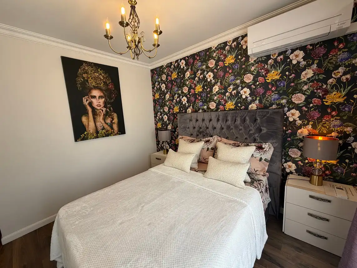 Schlafzimmer von Haus oder Chalet zum Verkauf in Santa Pola mit Klimaanlage, Privatgarten und Möbliert
