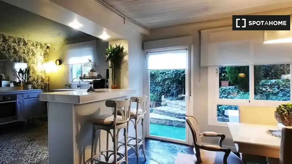 Cocina de Apartamento para compartir en Torrelodones con Aire acondicionado, Terraza y Amueblado