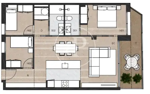 Flat for rent in Sant Cugat del Vallès  with Heating and Terrace