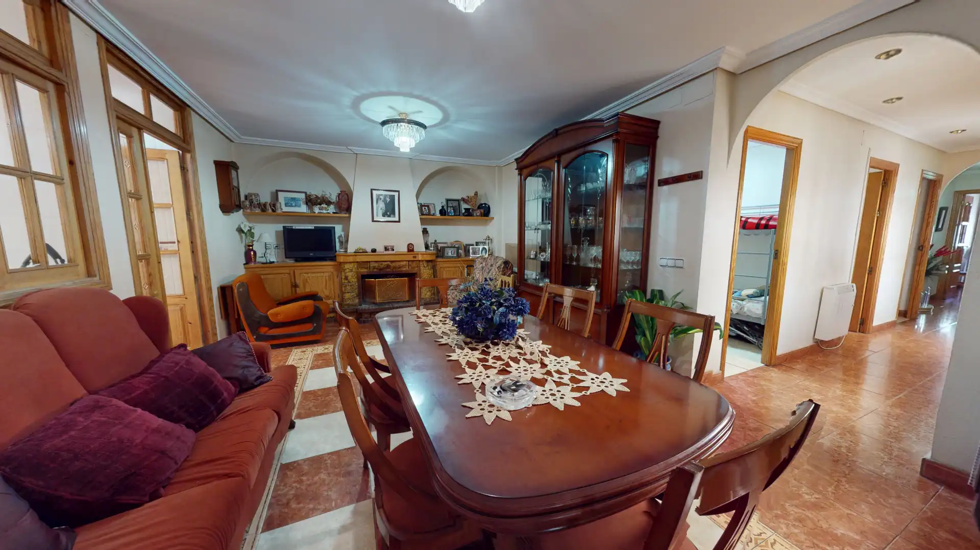 Comedor de Piso en venta en Torremanzanas / La Torre de les Maçanes con Calefacción, Terraza y Amueblado