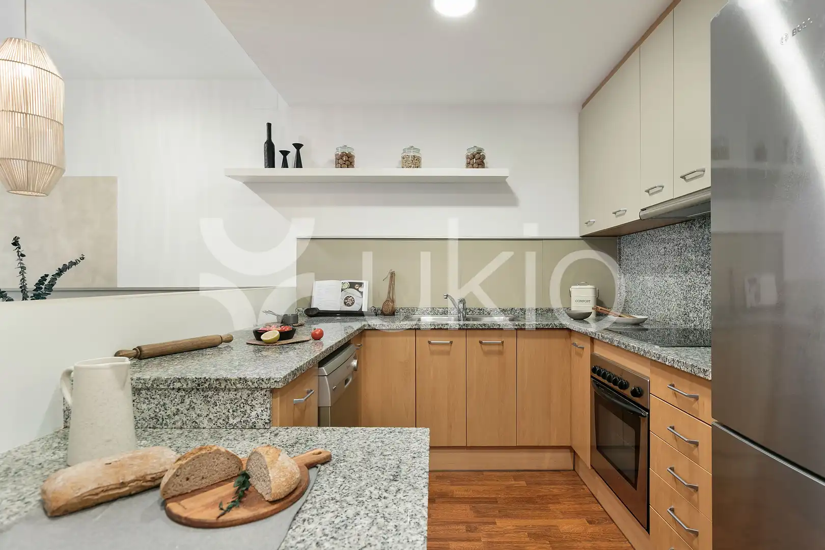 Kitchen of Apartments for rent in Barcelona  with Air Conditioner, Heating and Terrace