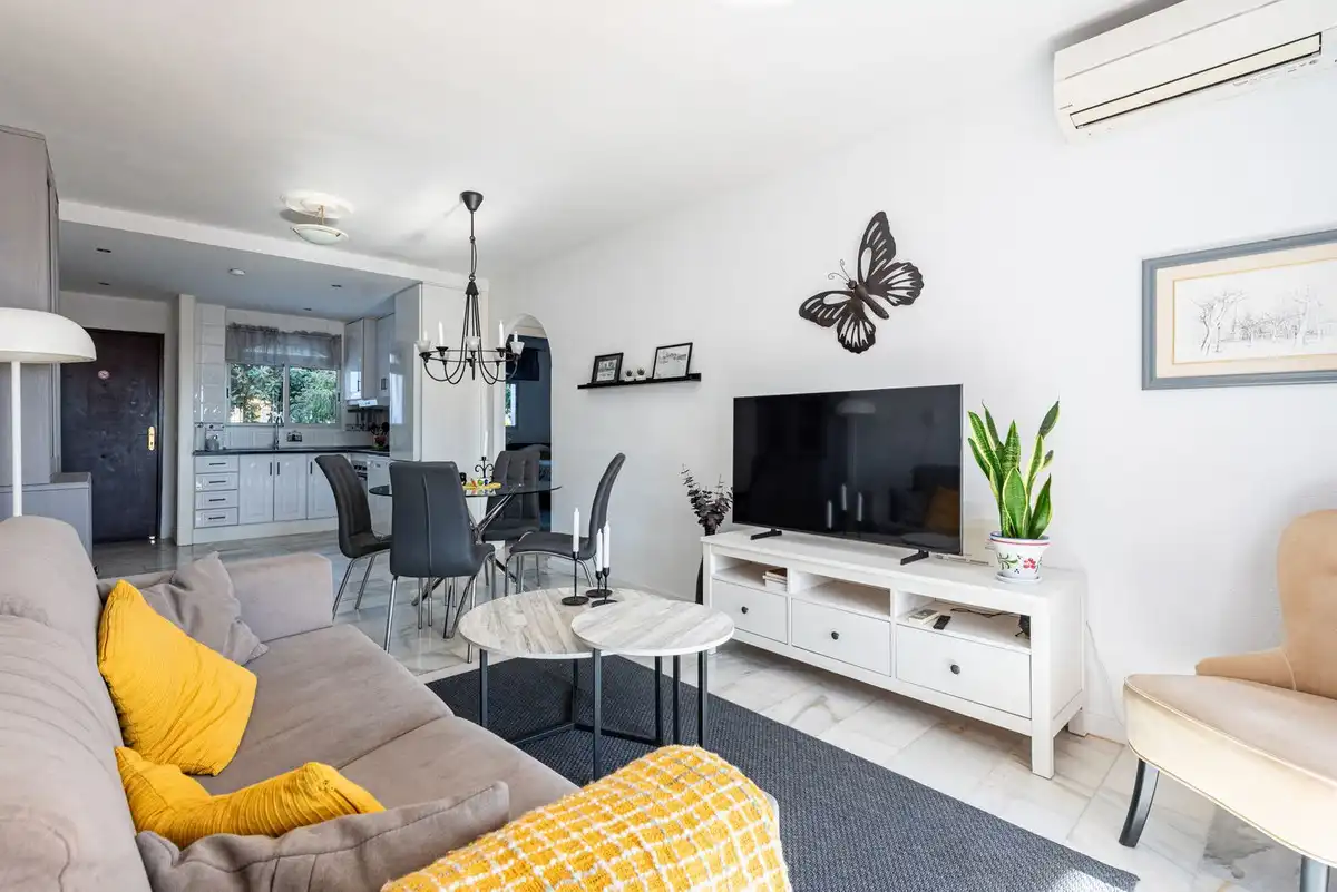 Sala d'estar de Apartament en venda en Mijas amb Aire condicionat, Calefacció i Terrassa
