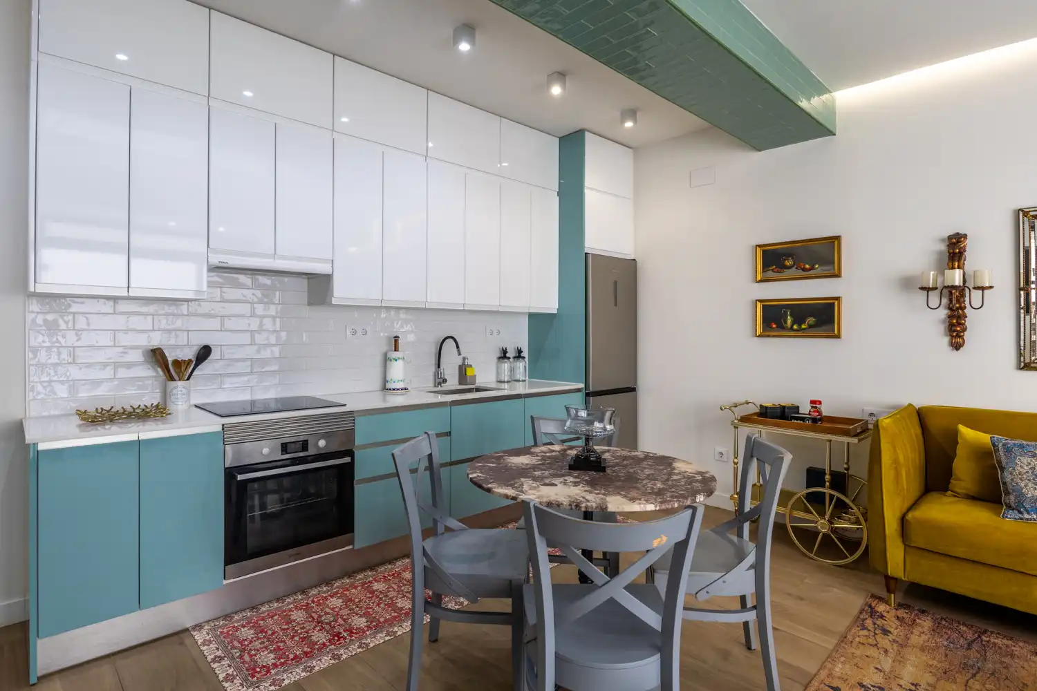 Kitchen of Flat for rent in Valencia  with Air Conditioner, Heating and Furnished